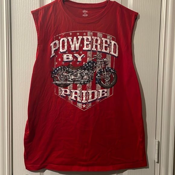 Celebrate Other - Medium Patriotic Motorcycle Red Tank